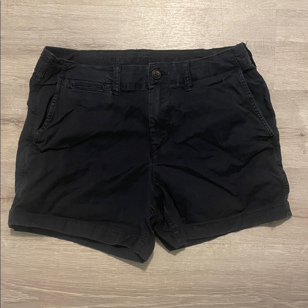 Classic Navy Blue pre distressed American eagle mens Shorts 5in